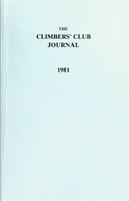 Climbers' Club 1981 Journal cover